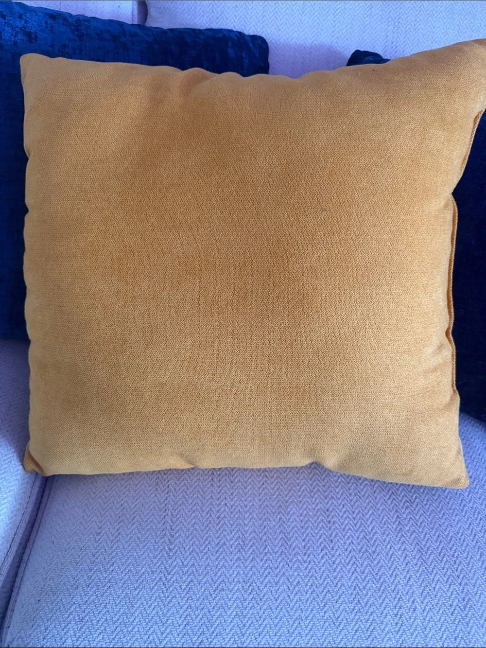 Plush Gold yellow Decorative Throw Pillow - Soft Velvet Accent